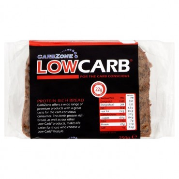 Carbzone Wholewheat Protein Bread 250g